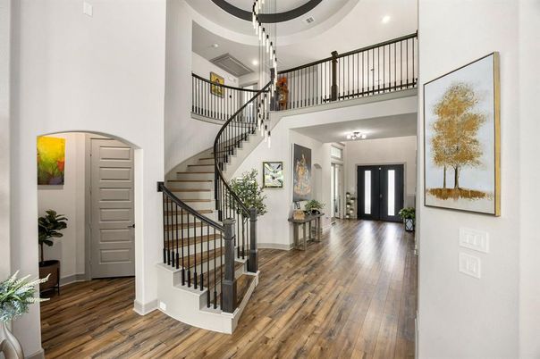 Interior, Pendant Lights, Recessed Lighting, Wood Texture Flooring