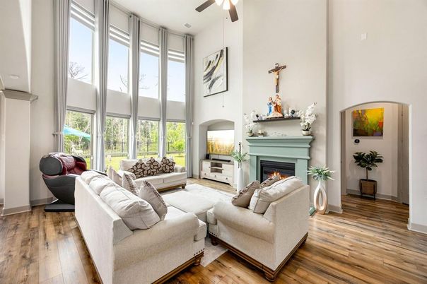Fireplace, Interior, Living room, Wood Texture Flooring