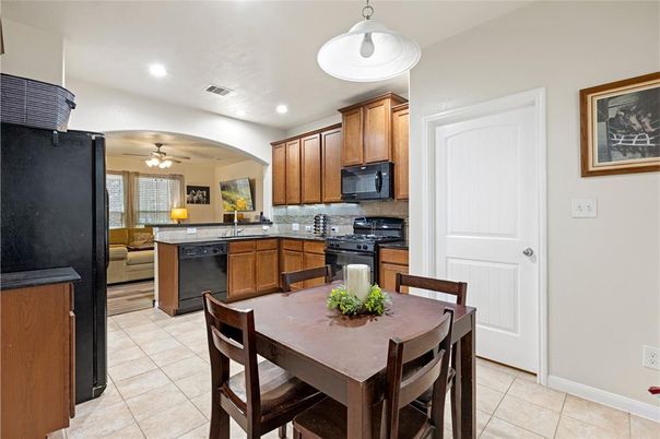 Dining room, Interior, Kitchen, Living room, Recessed Lighting