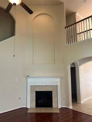 Fireplace, Interior, Wood Texture Flooring