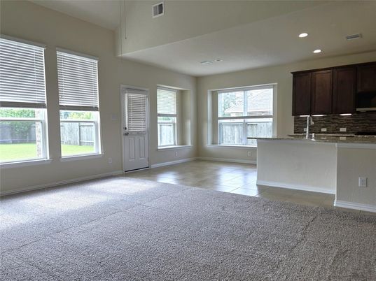 Empty room, Interior, Kitchen, Recessed Lighting