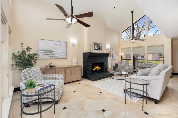 Fireplace, Interior, Living room, Pendant Lights