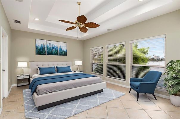 Bedroom, Interior, Recessed Lighting