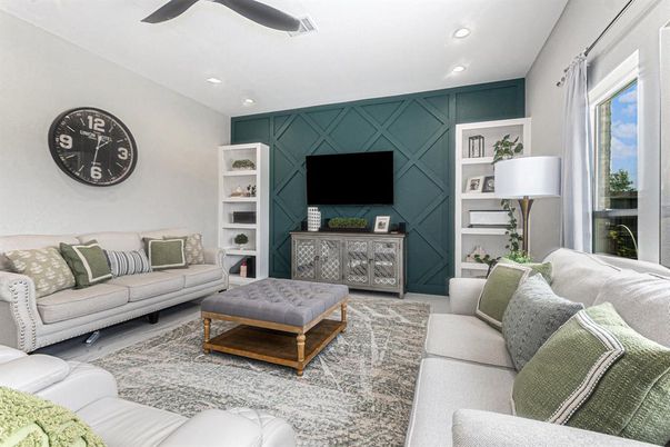 Interior, Living room, Recessed Lighting