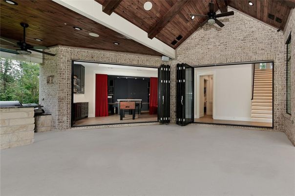 Interior, Recessed Lighting, Stone Walls, Wooden Beams, Wooden Ceilings