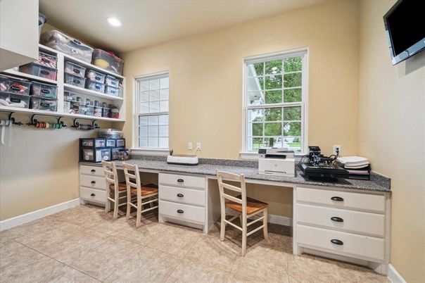 Home Office, Interior, Recessed Lighting