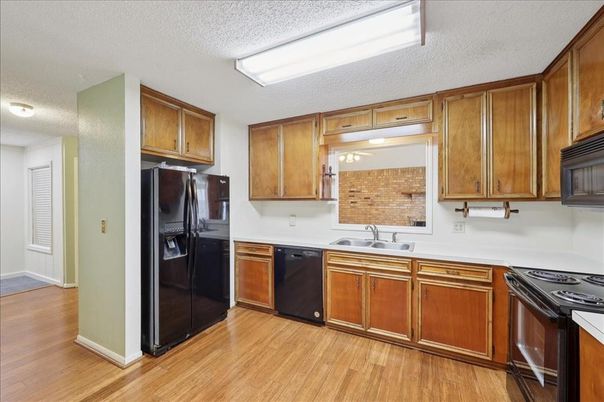Interior, Kitchen, Wood Texture Flooring