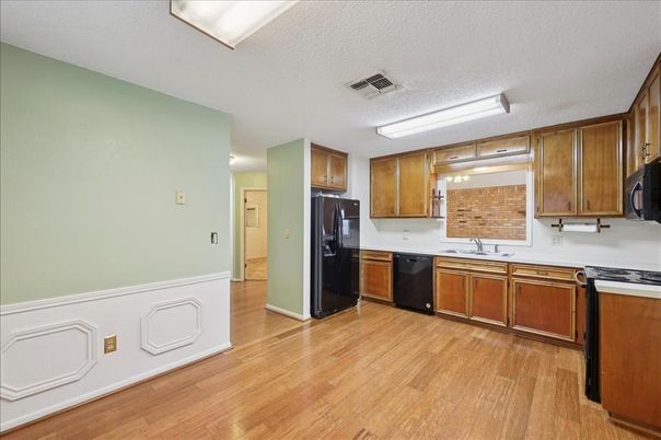 Interior, Kitchen, Wood Texture Flooring