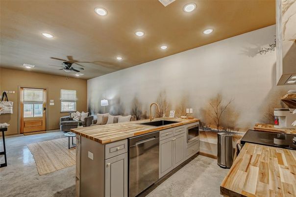 Interior, Kitchen, Living room, Recessed Lighting