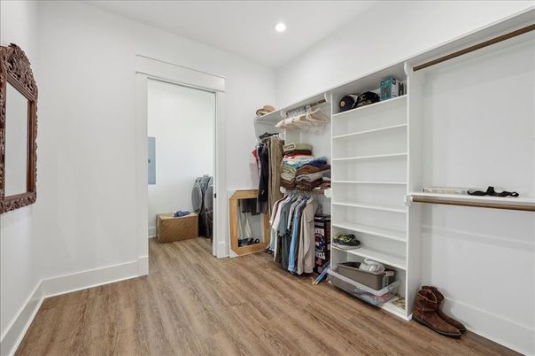 Interior, Recessed Lighting, Walk-in Closets, Wood Texture Flooring
