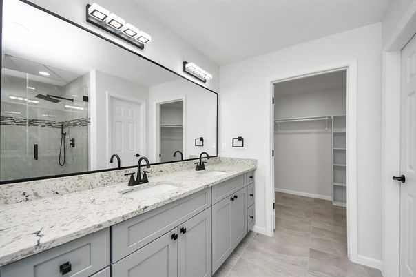 Bathroom, Dual Sink Vanities, Glass Shower, Interior, Walk-in Closets