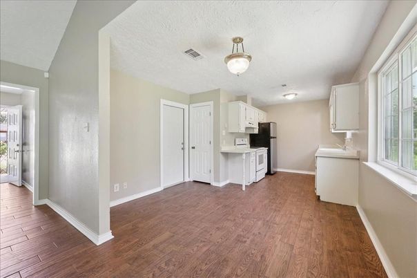 Interior, Kitchen, Wood Texture Flooring