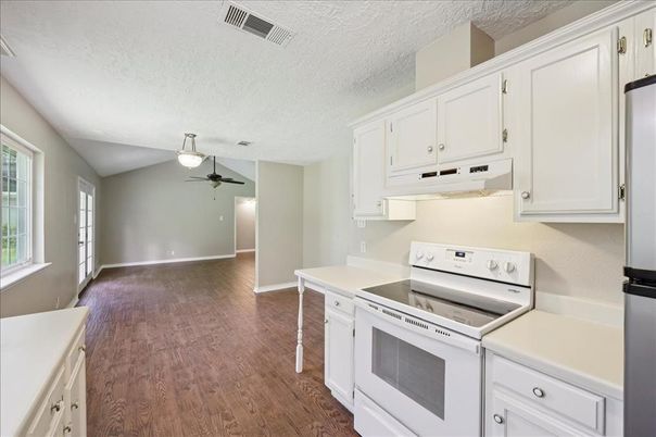 Interior, Kitchen, Wood Texture Flooring
