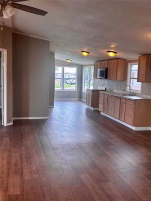 Interior, Kitchen, Wood Texture Flooring