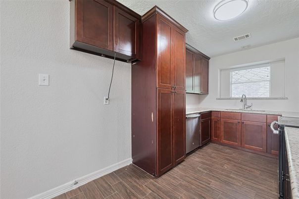 Interior, Kitchen, Wood Texture Flooring