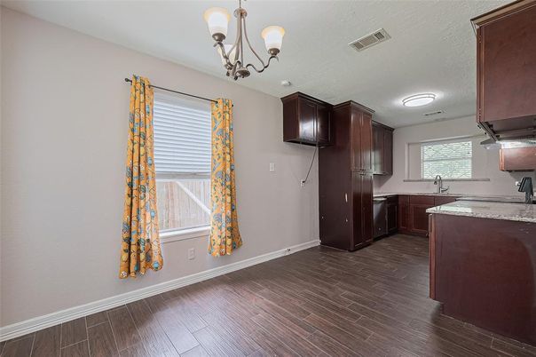 Chandelier, Interior, Kitchen, Wood Texture Flooring