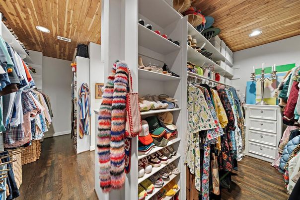 Interior, Recessed Lighting, Walk-in Closets, Wooden Ceilings, Wood Texture Flooring