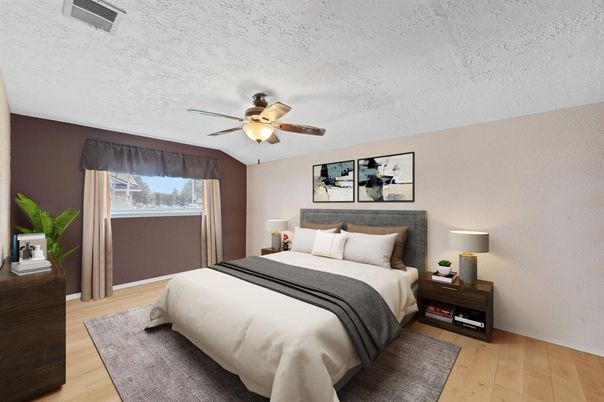 Bedroom, Interior, Wood Texture Flooring