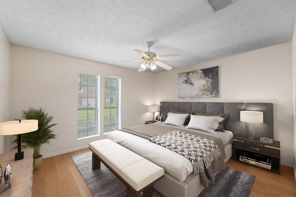 Bedroom, Interior, Wood Texture Flooring