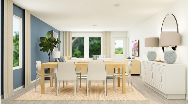Dining room, Interior, Wood Texture Flooring