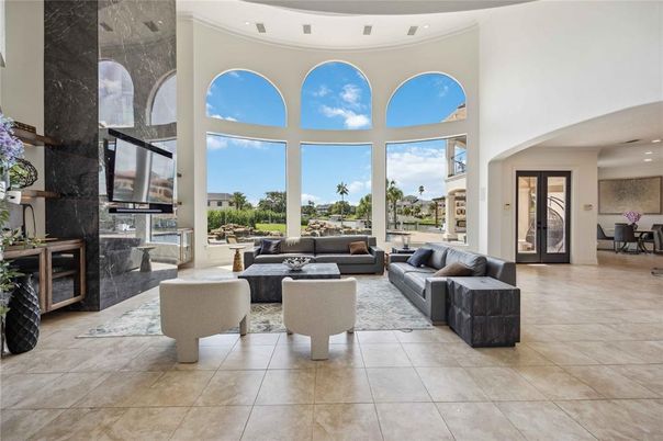 Fireplace, Interior, Living room, Recessed Lighting