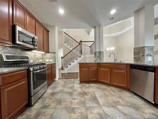 Interior, Kitchen, Pendant Lights, Recessed Lighting, Stainless Steel Appliances
