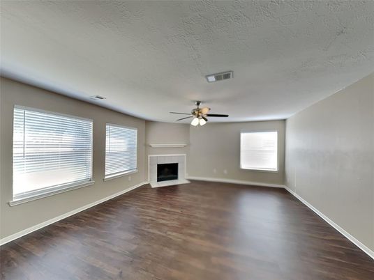 Empty room, Fireplace, Interior, Wood Texture Flooring