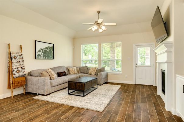 Fireplace, Interior, Living room, Wood Texture Flooring