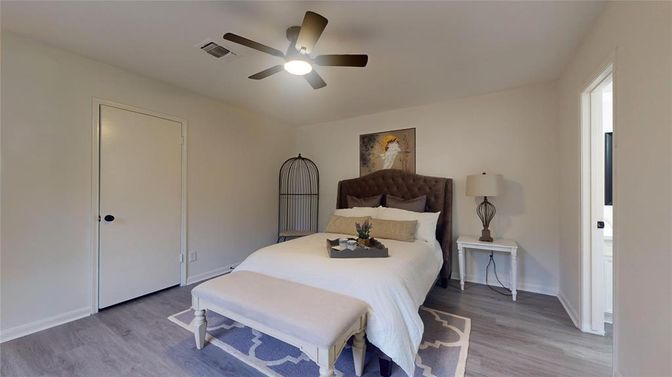 Bedroom, Interior, Wood Texture Flooring
