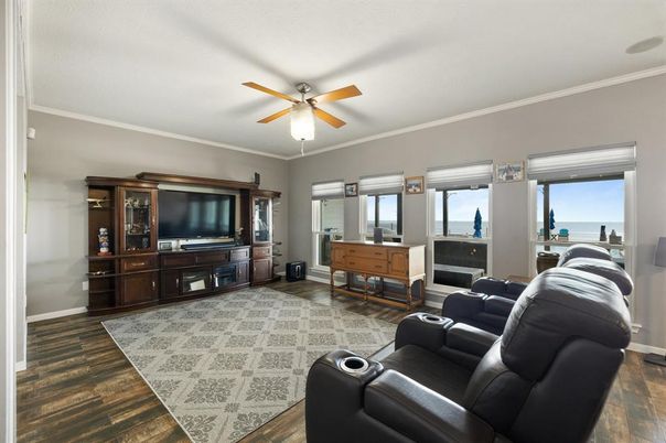 Home Theatre Room, Interior, Living room, Water, Wood Texture Flooring