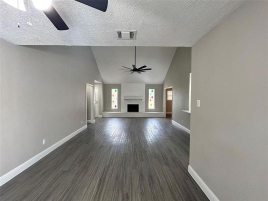 Fireplace, Interior, Wood Texture Flooring