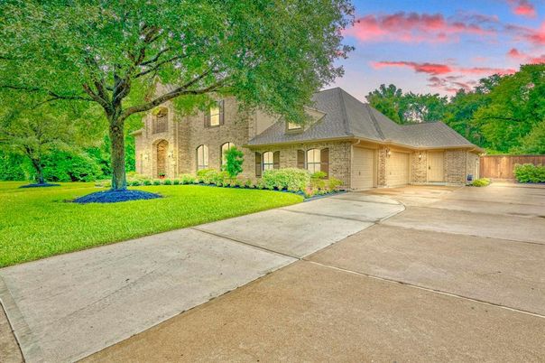 Attached, Backyard, Exterior, Facade, Brick Facade, French Provincial