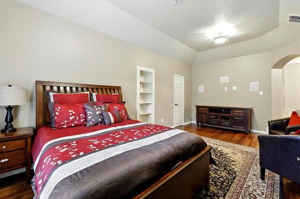 Bedroom, Interior, Wood Texture Flooring