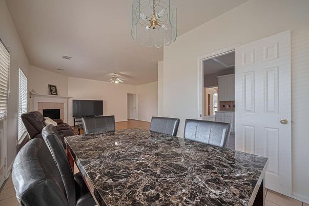 Dining room, Fireplace, Interior