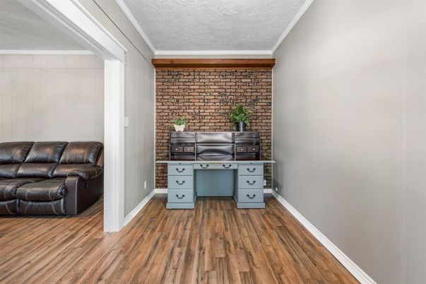 Interior, Stone Walls, Wood Texture Flooring