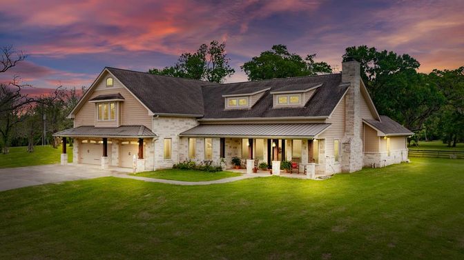 Attached, Backyard, Exterior, Facade, Farmhouse