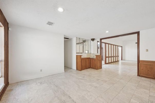 Bathroom, Empty room, Interior, Marble, Recessed Lighting