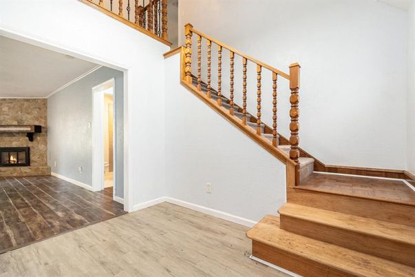 Fireplace, Interior, Wood Texture Flooring