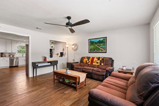 Interior, Kitchen, Living room, Wood Texture Flooring