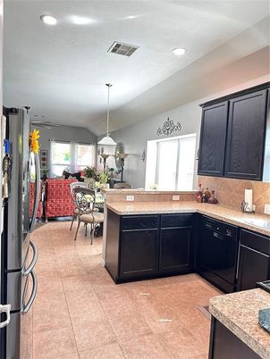 Dining room, Interior, Kitchen, Living room, Pendant Lights, Recessed Lighting