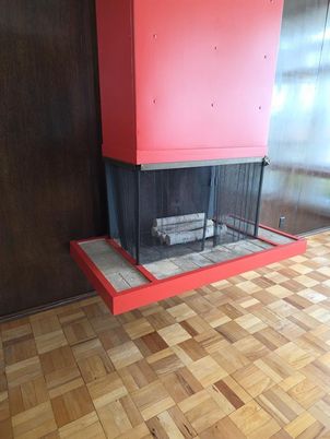 Fireplace, Interior, Wood Texture Flooring