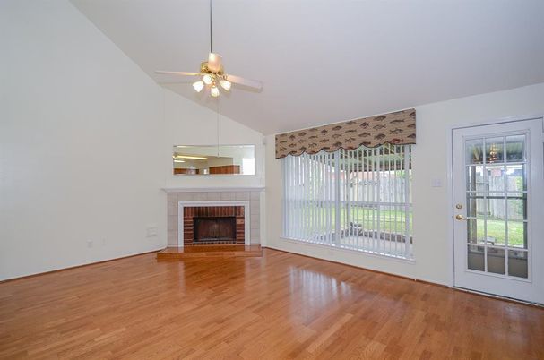 Empty room, Fireplace, Interior, Wood Texture Flooring