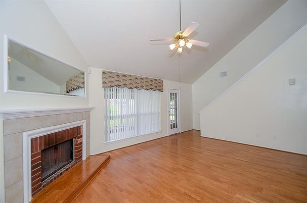 Empty room, Fireplace, Interior, Wood Texture Flooring