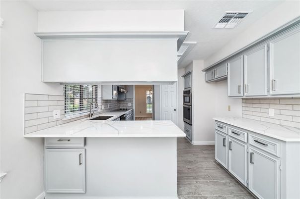 Interior, Kitchen, Wood Texture Flooring