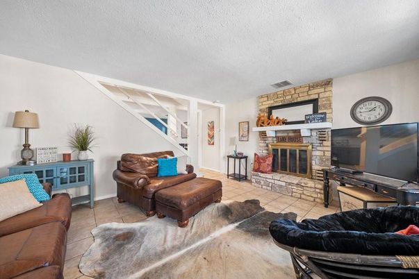 Fireplace, Interior, Living room, Stone Walls