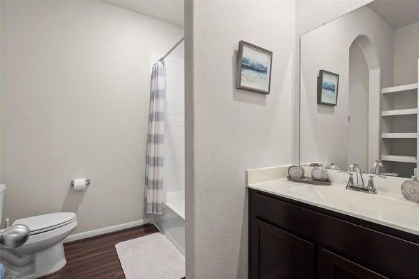 Bathroom, Interior, Wood Texture Flooring