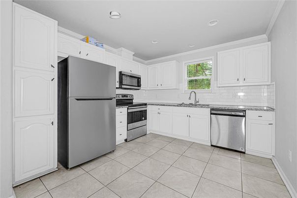 Interior, Kitchen, Recessed Lighting, Stainless Steel Appliances