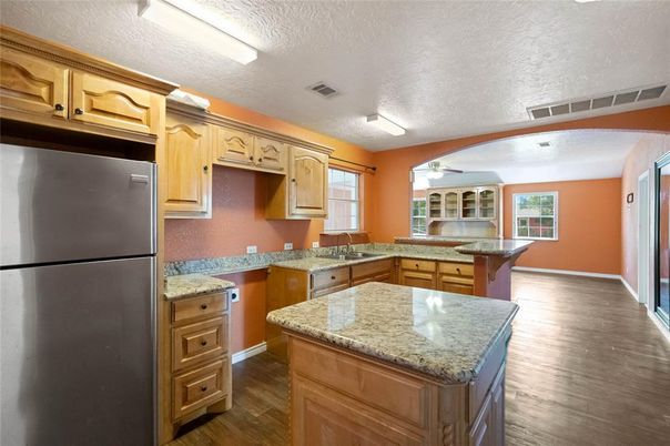Interior, Kitchen, Wood Texture Flooring
