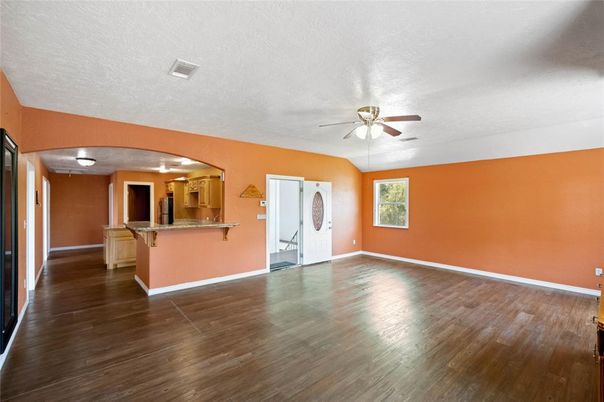 Empty room, Interior, Kitchen, Wood Texture Flooring