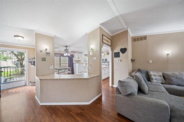 Interior, Kitchen, Living room, Wood Texture Flooring